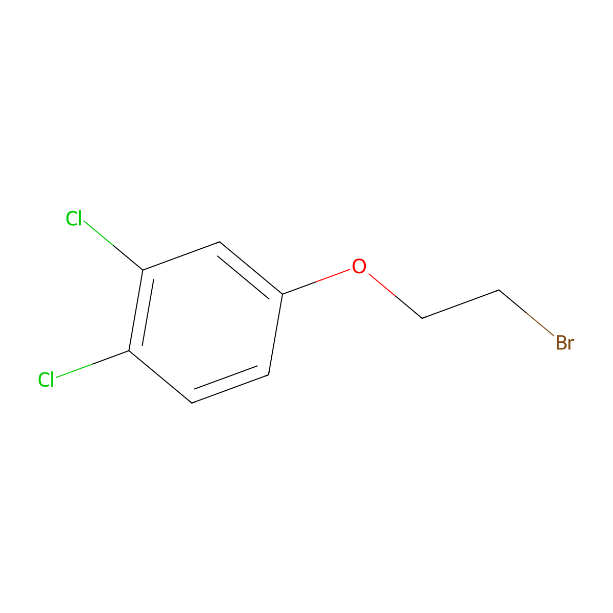 4-(2-Bromoethoxy)-1,2-dichlorobenzene molecular structure, CAS 3245-41-8