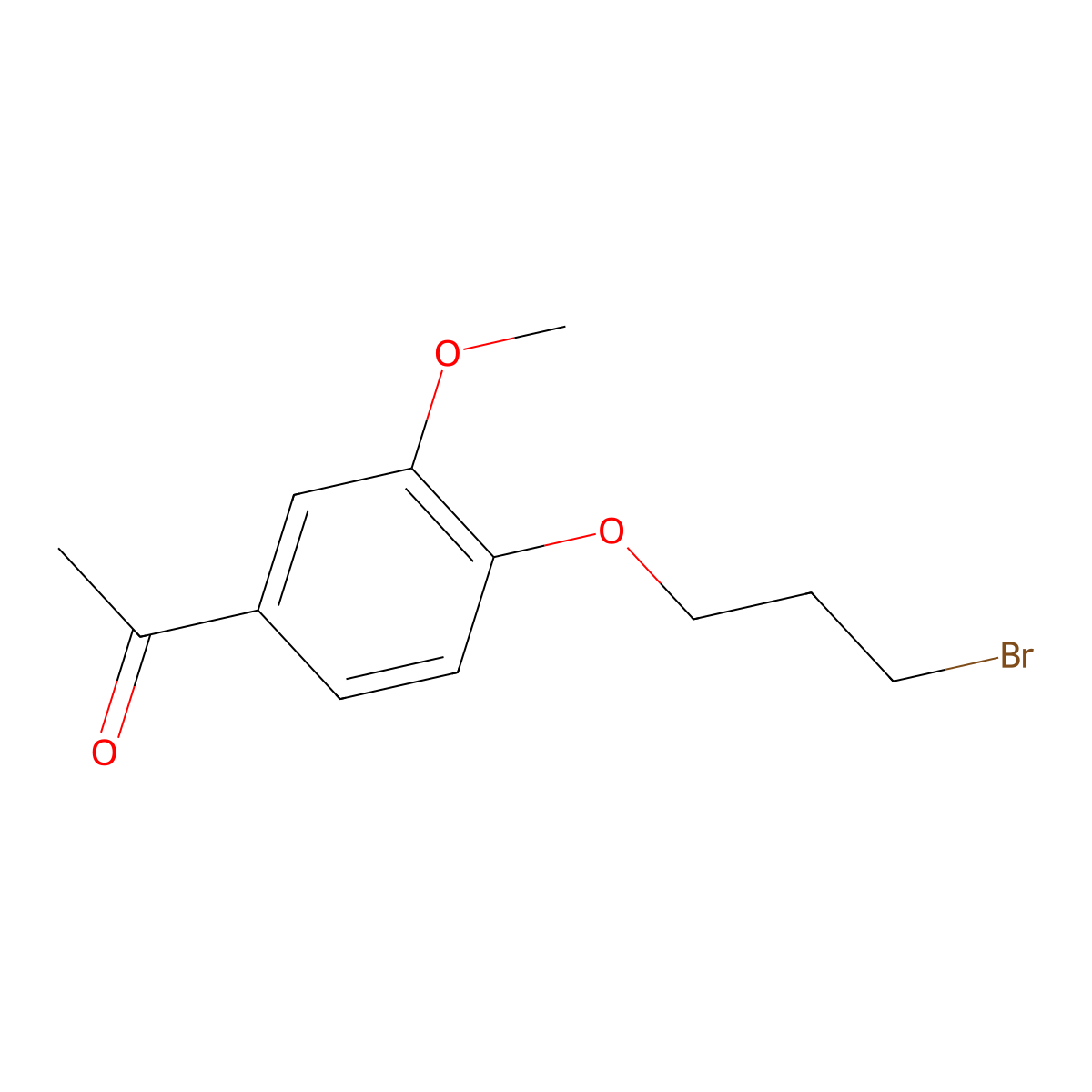 1-(4-(3-Bromopropoxy)-3-methoxyphenyl)ethanone molecular structure, CAS 3245-49-6
