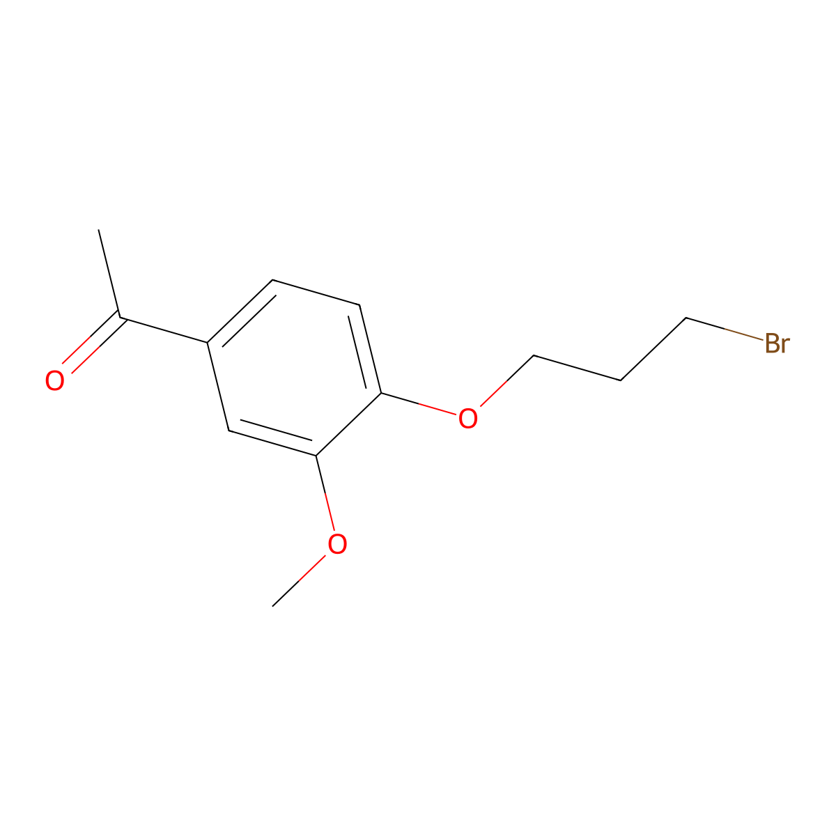 1-(4-(3-Bromopropoxy)-3-methoxyphenyl)ethanone molecular structure, CAS 3245-49-6