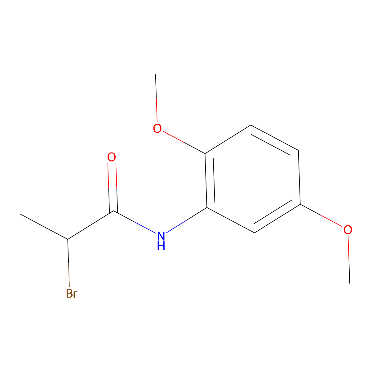 2-bromo-N-(2,5-dimethoxyphenyl)propanamide molecular structure, CAS 3245-91-8