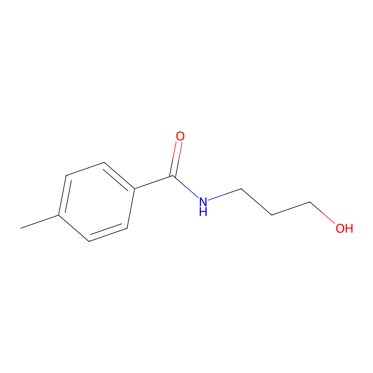 N-(3-hydroxypropyl)-4-methylbenzamide molecular structure, CAS 3245-92-9