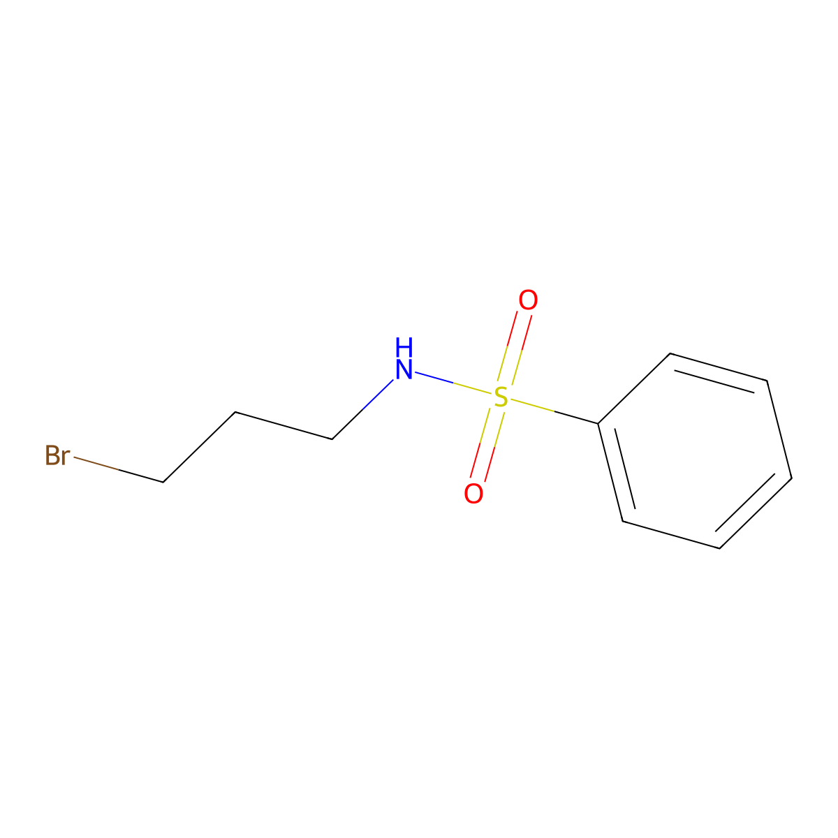 N-(3-bromopropyl)benzenesulfonamide molecular structure, CAS 3245-94-1