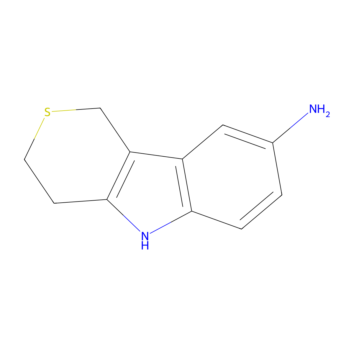 1,3,4,5-Tetrahydrothiopyrano[4,3-b]indol-8-amine molecular structure, CAS 32451-51-7