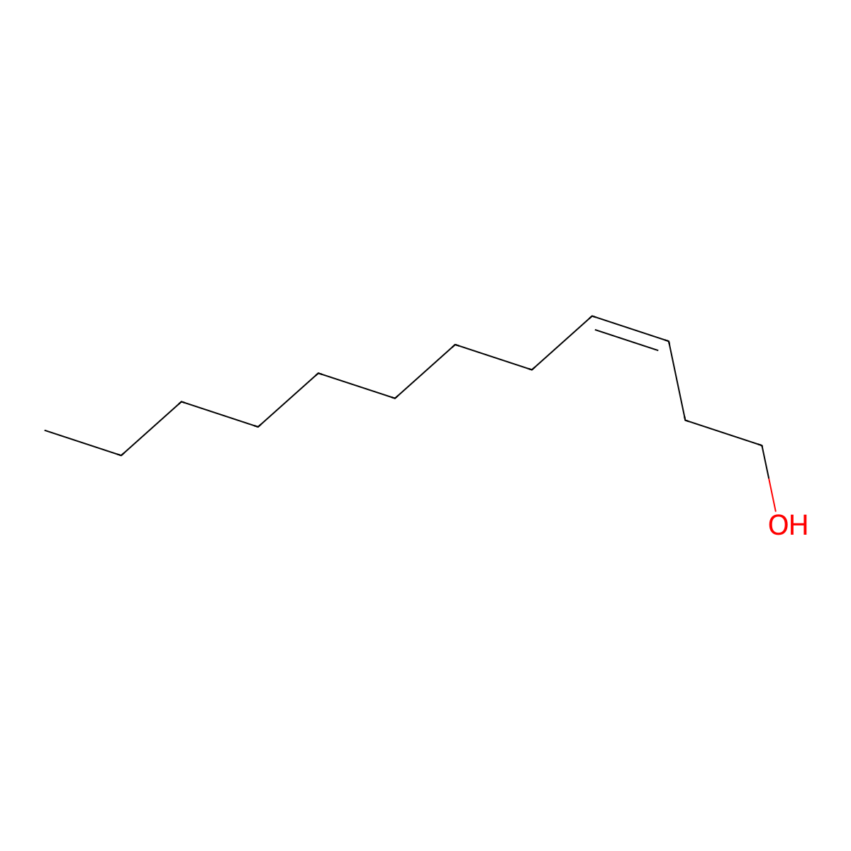 3-Dodecen-1-ol, (3Z)- molecular structure, CAS 32451-95-9