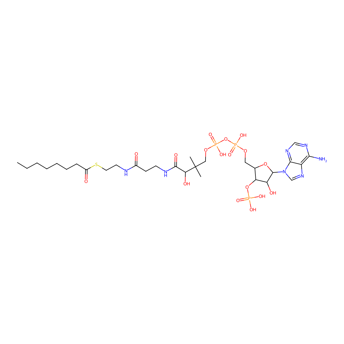 capryloyl-CoA molecular structure, CAS 324518-20-9