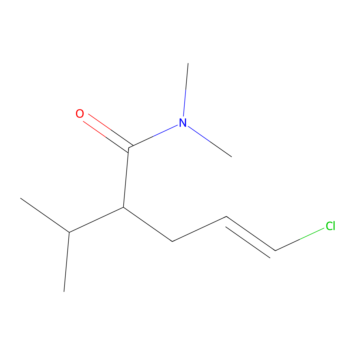 (2S,4E)-5-Chloro-N,N-dimethyl-2-(1-methylethyl)-4-pentenamide molecular structure, CAS 324519-68-8