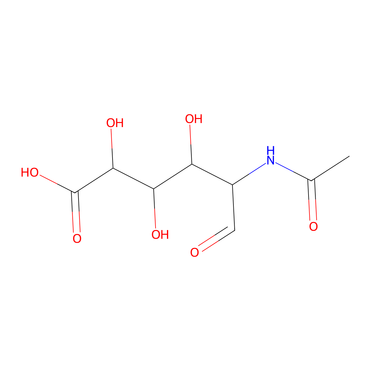 N-acetylmannosaminuronic acid molecular structure, CAS 32452-11-2