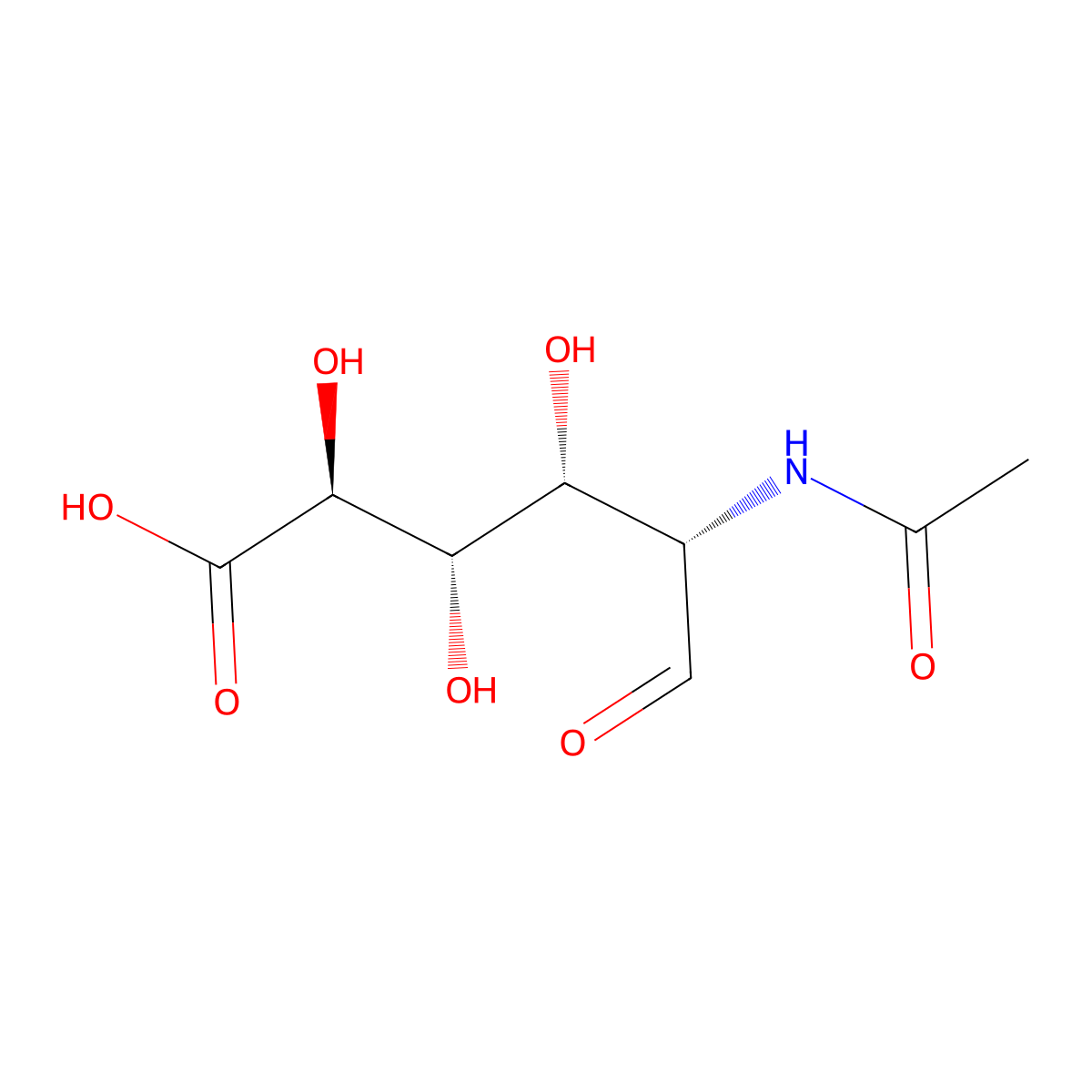 N-acetylmannosaminuronic acid molecular structure, CAS 32452-11-2