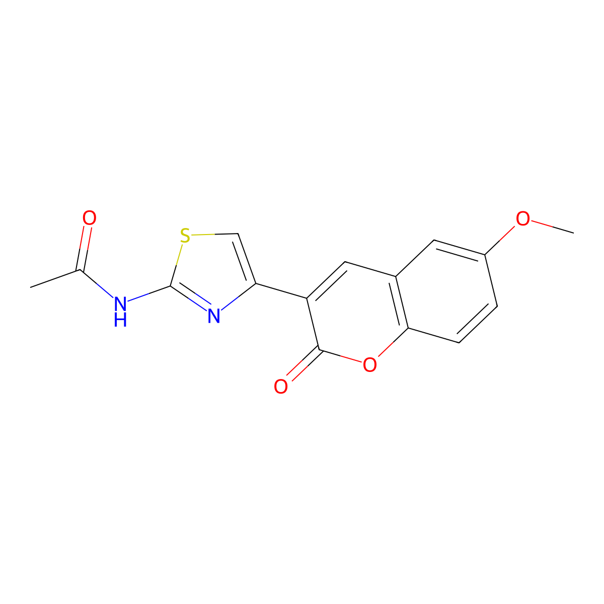 N-[4-(6-methoxy-2-oxochromen-3-yl)-1,3-thiazol-2-yl]acetamide molecular structure, CAS 324525-64-6