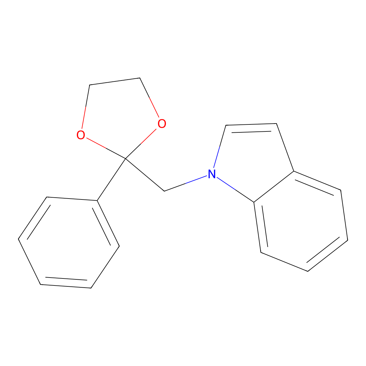 1-[(2-Phenyl-1,3-dioxolan-2-yl)methyl]indole molecular structure, CAS 324526-12-7