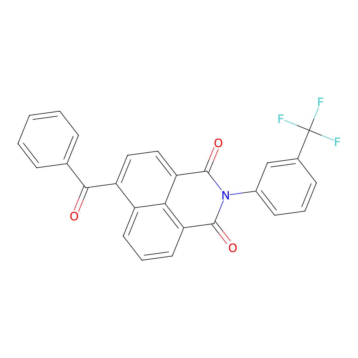 6-Benzoyl-2-[3-(trifluoromethyl)phenyl]benzo[de]isoquinoline-1,3-dione molecular structure, CAS 324526-63-8