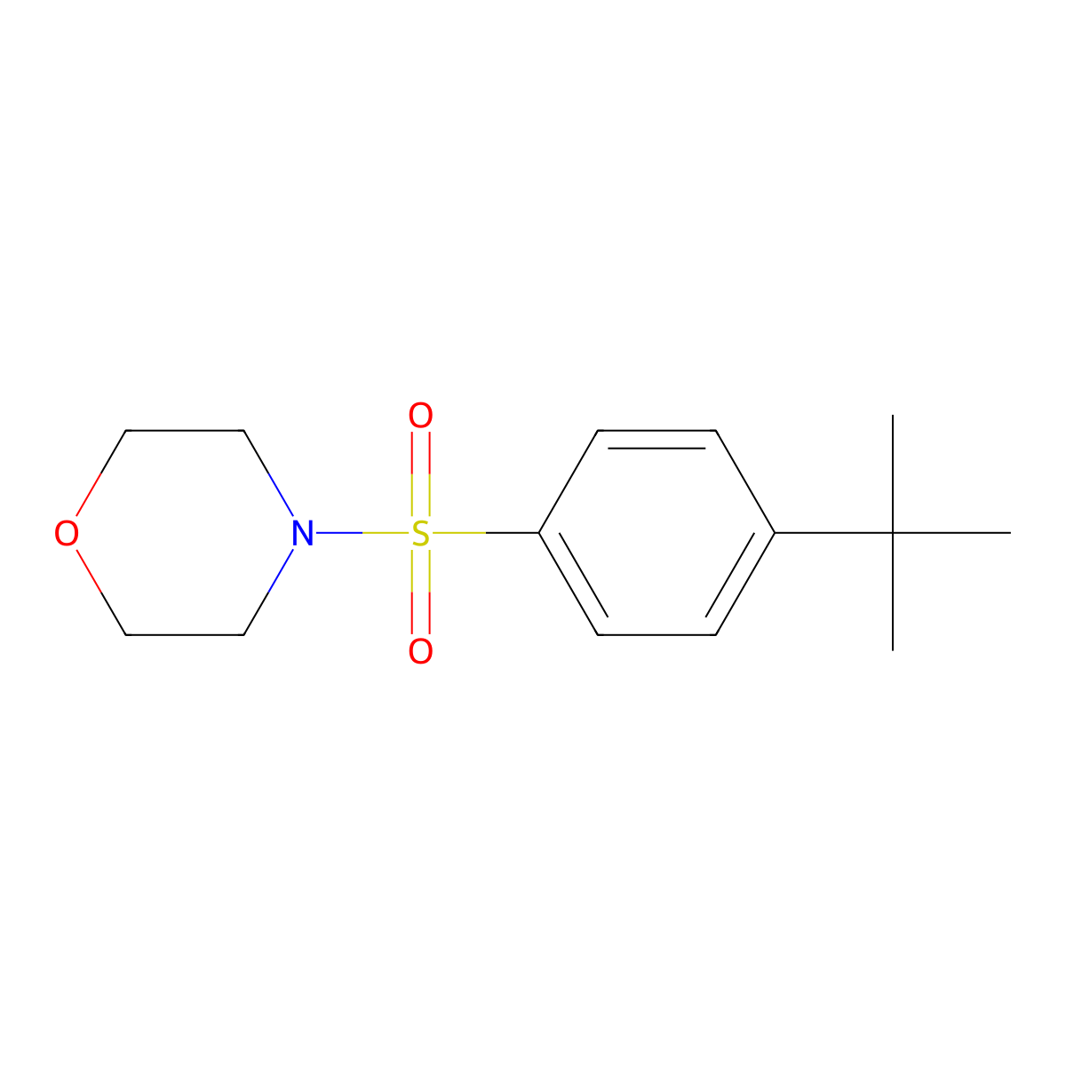4-(4-Tert-butylphenyl)sulfonylmorpholine molecular structure, CAS 324526-64-9