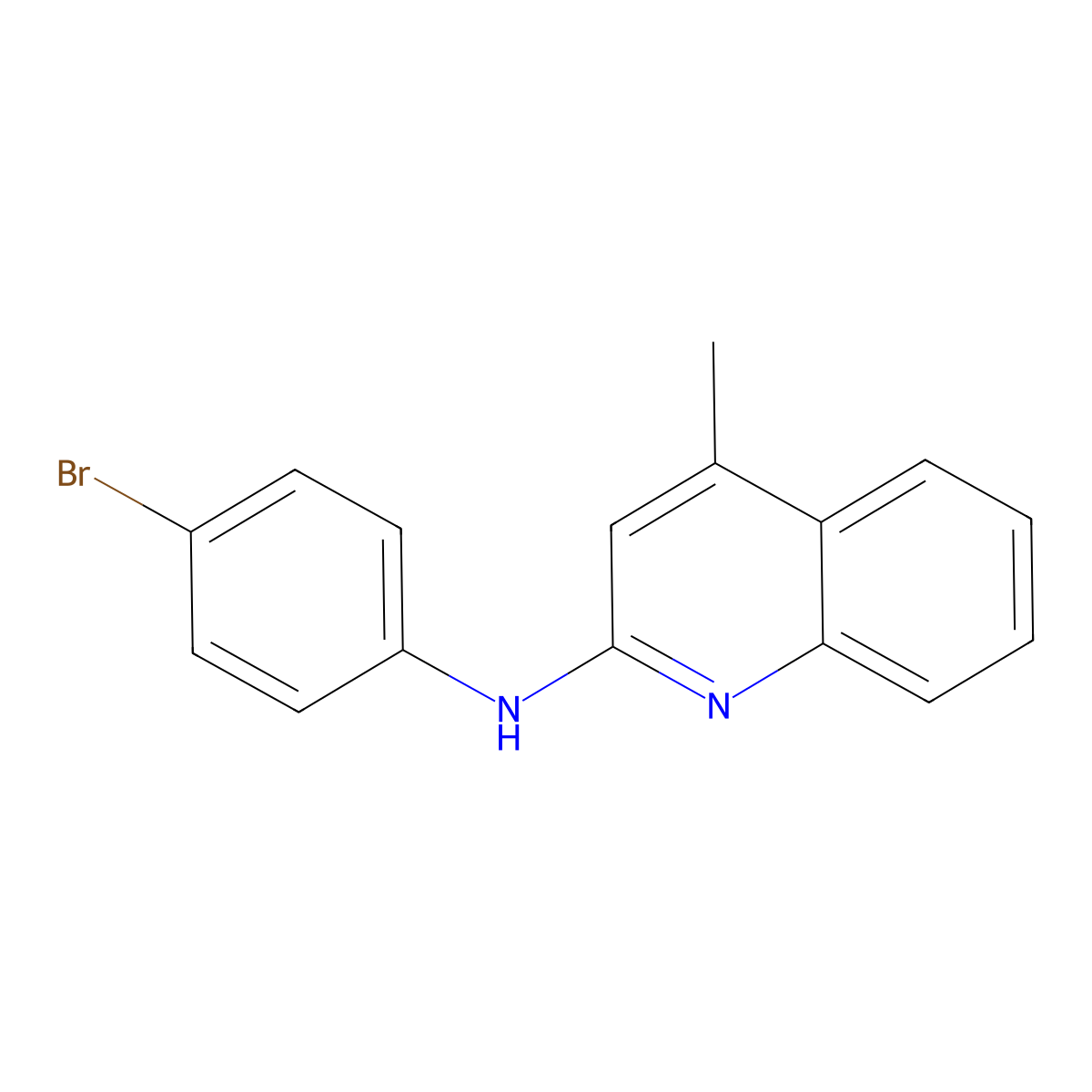 N-(4-bromophenyl)-4-methylquinolin-2-amine molecular structure, CAS 324526-70-7
