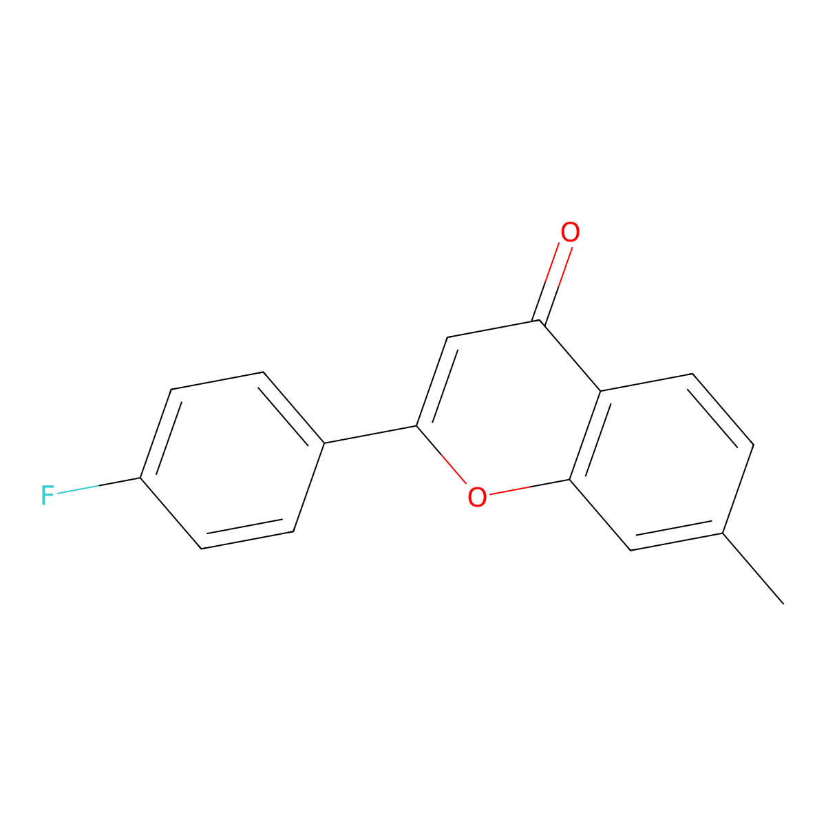 2-(4-fluorophenyl)-7-methyl-4H-chromen-4-one molecular structure, CAS 324526-82-1