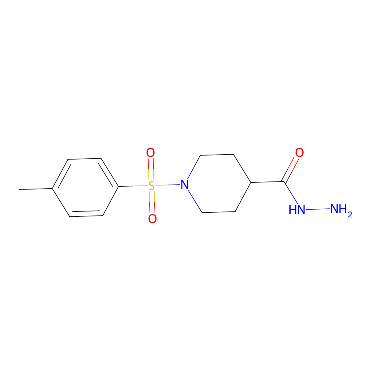 1-[(4-Methylphenyl)sulfonyl]piperidine-4-carbohydrazide molecular structure, CAS 324531-31-9