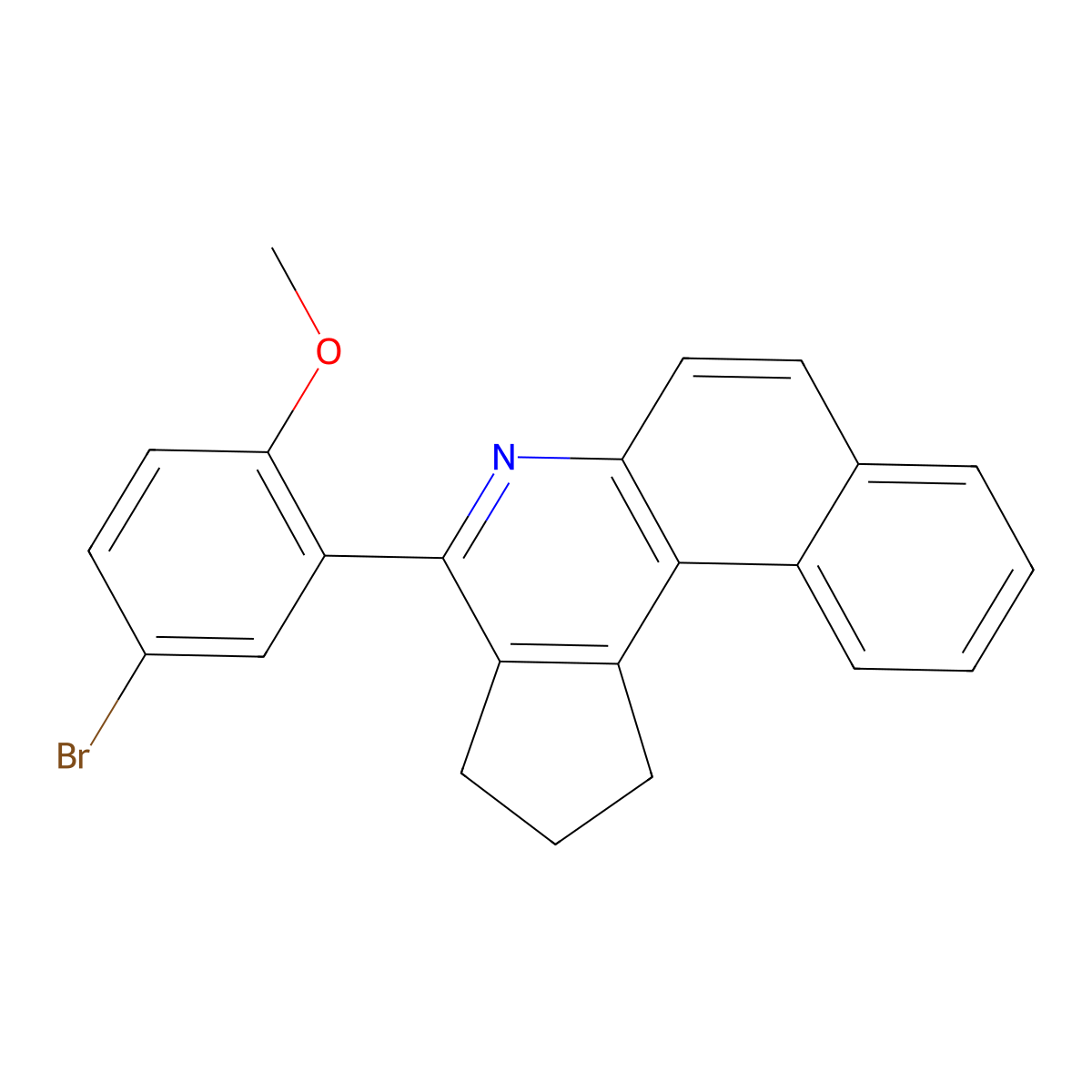 4-(5-bromo-2-methoxyphenyl)-2,3-dihydro-1H-benzo[f]cyclopenta[c]quinoline molecular structure, CAS 324531-80-8