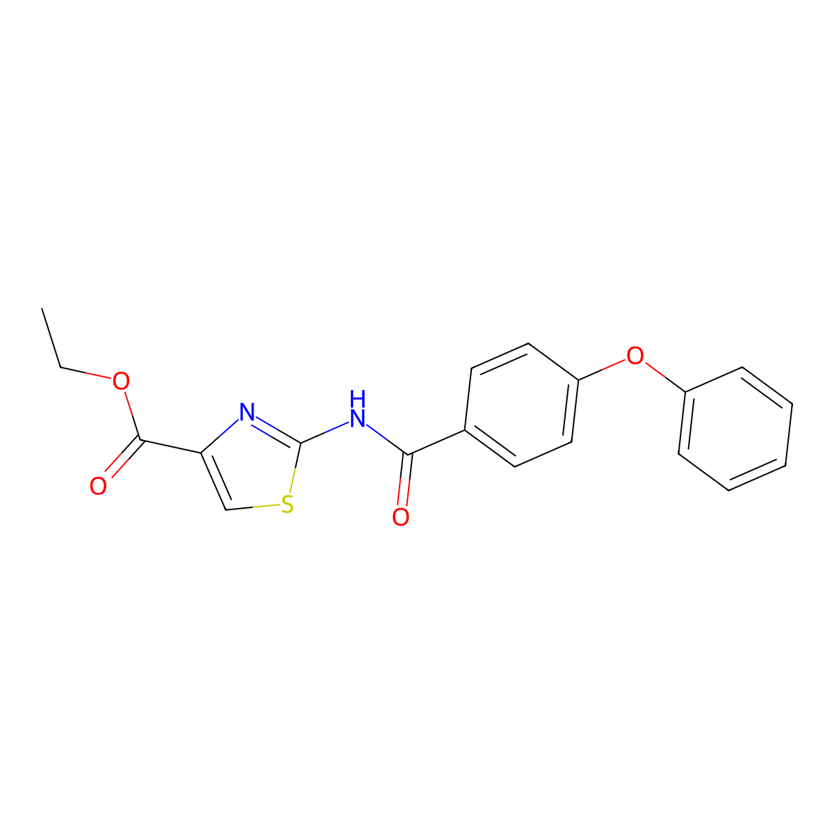 Ethyl 2-(4-phenoxybenzamido)thiazole-4-carboxylate molecular structure, CAS 324538-39-8