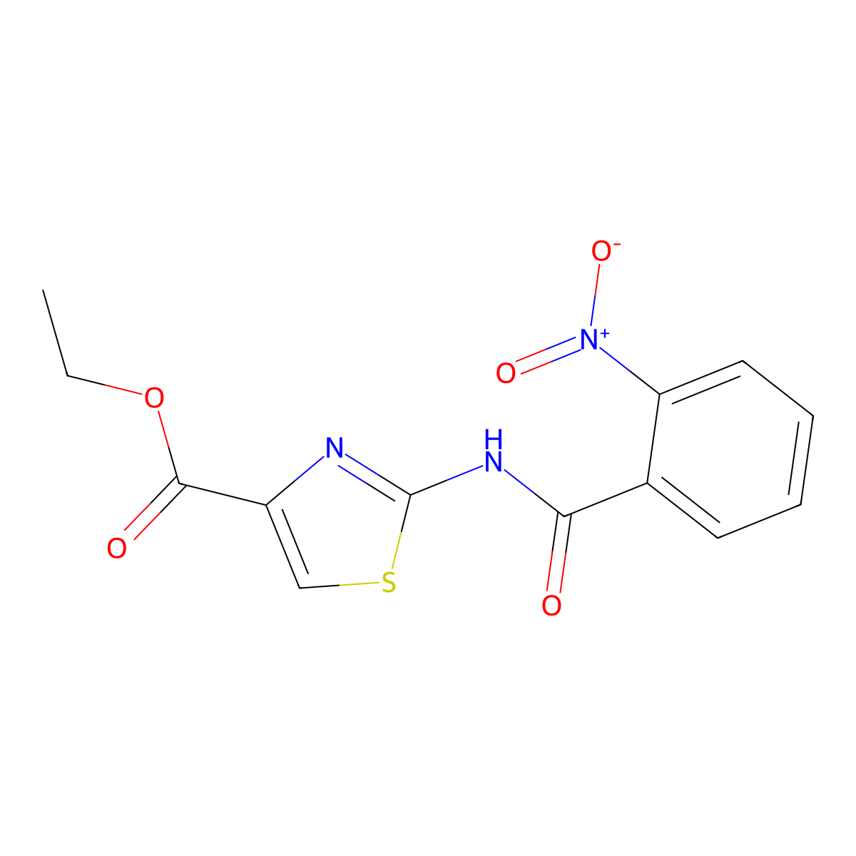 Ethyl 2-(2-nitrobenzamido)thiazole-4-carboxylate molecular structure, CAS 324538-45-6