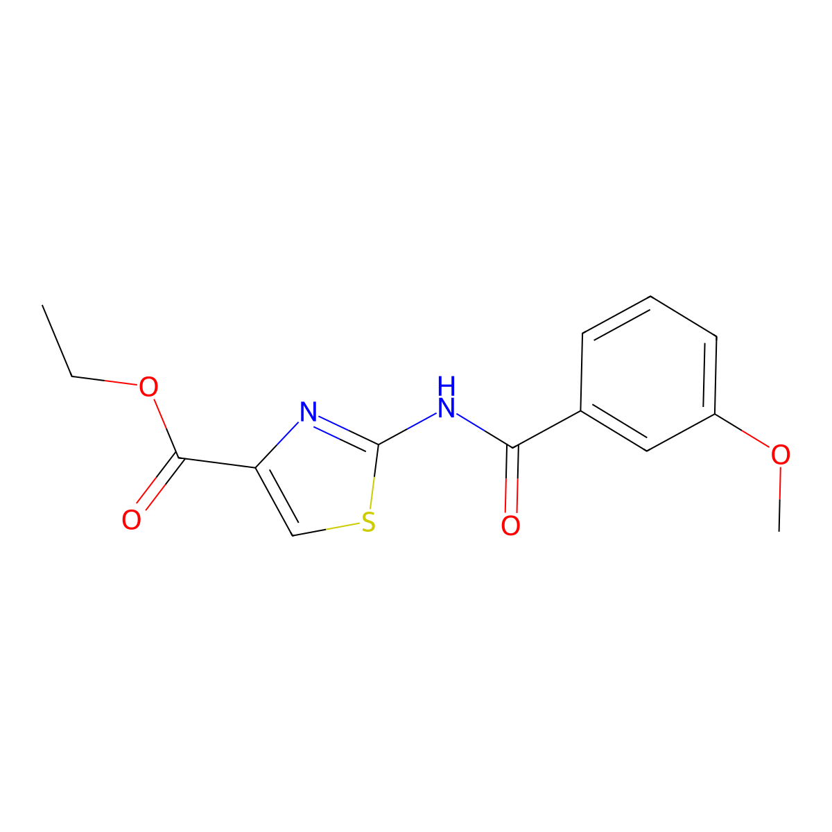 Ethyl 2-(3-methoxybenzamido)thiazole-4-carboxylate molecular structure, CAS 324538-46-7