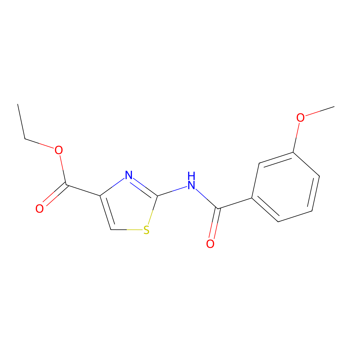 Ethyl 2-(3-methoxybenzamido)thiazole-4-carboxylate molecular structure, CAS 324538-46-7