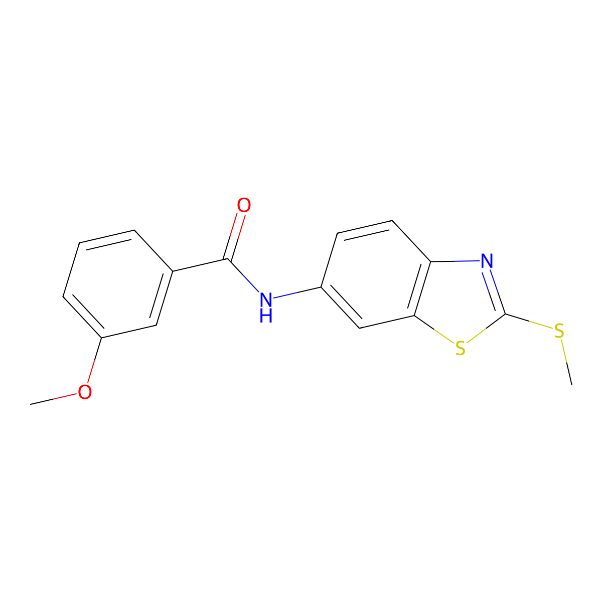 3-methoxy-N-(2-(methylthio)benzo[d]thiazol-6-yl)benzamide molecular structure, CAS 324538-65-0