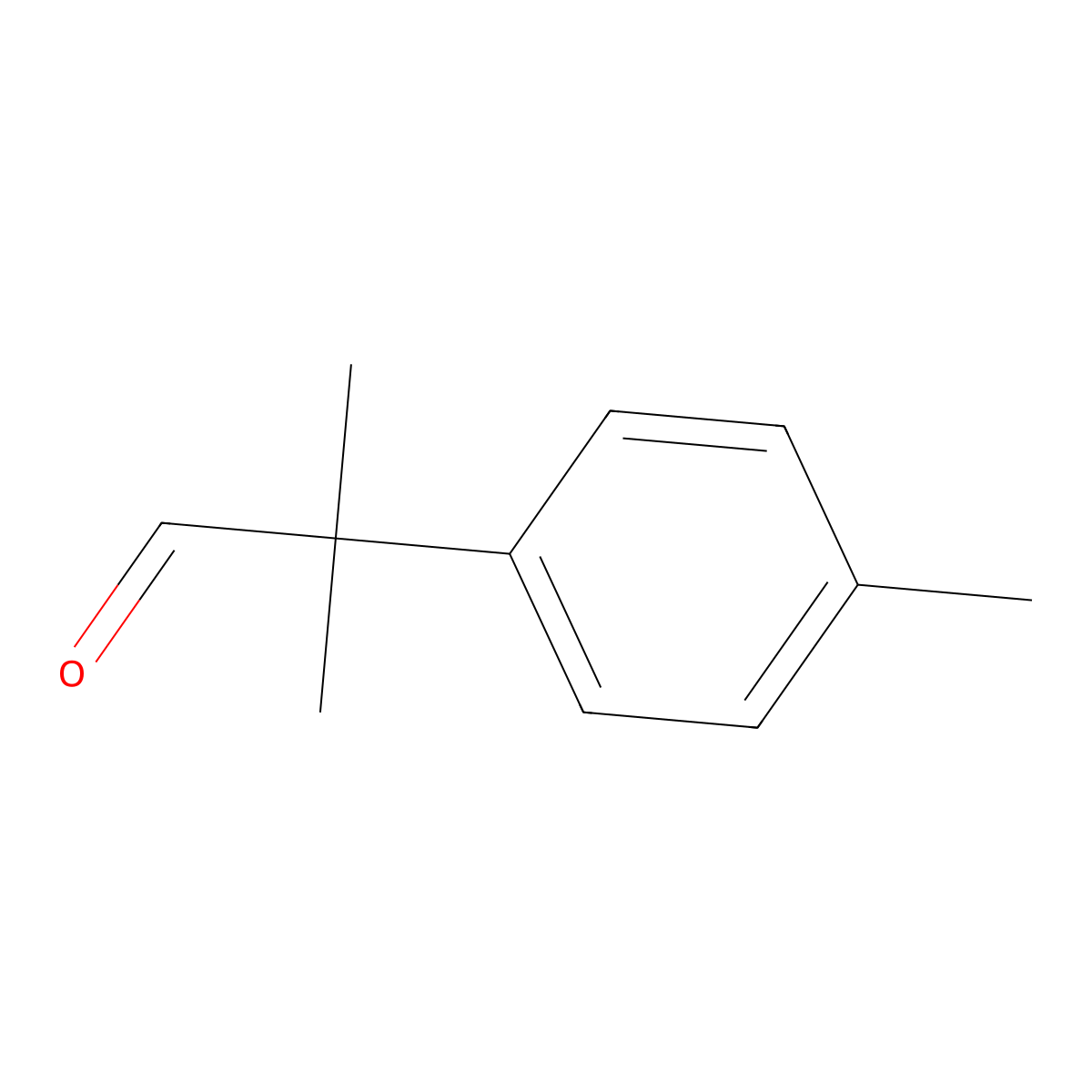 2-Methyl-2-(4-methylphenyl)propanal molecular structure, CAS 32454-12-9
