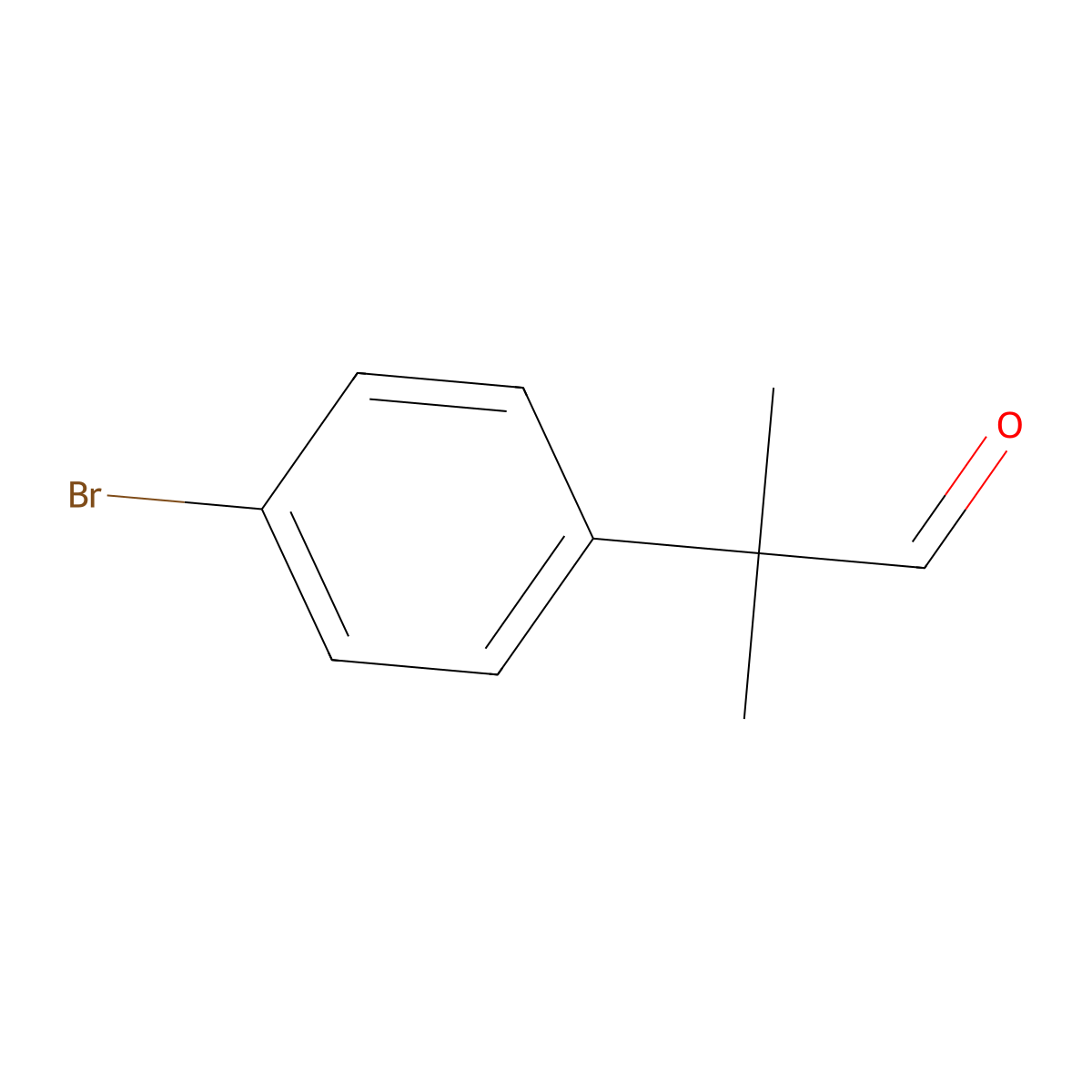 2-(4-Bromophenyl)-2-methylpropanal molecular structure, CAS 32454-16-3