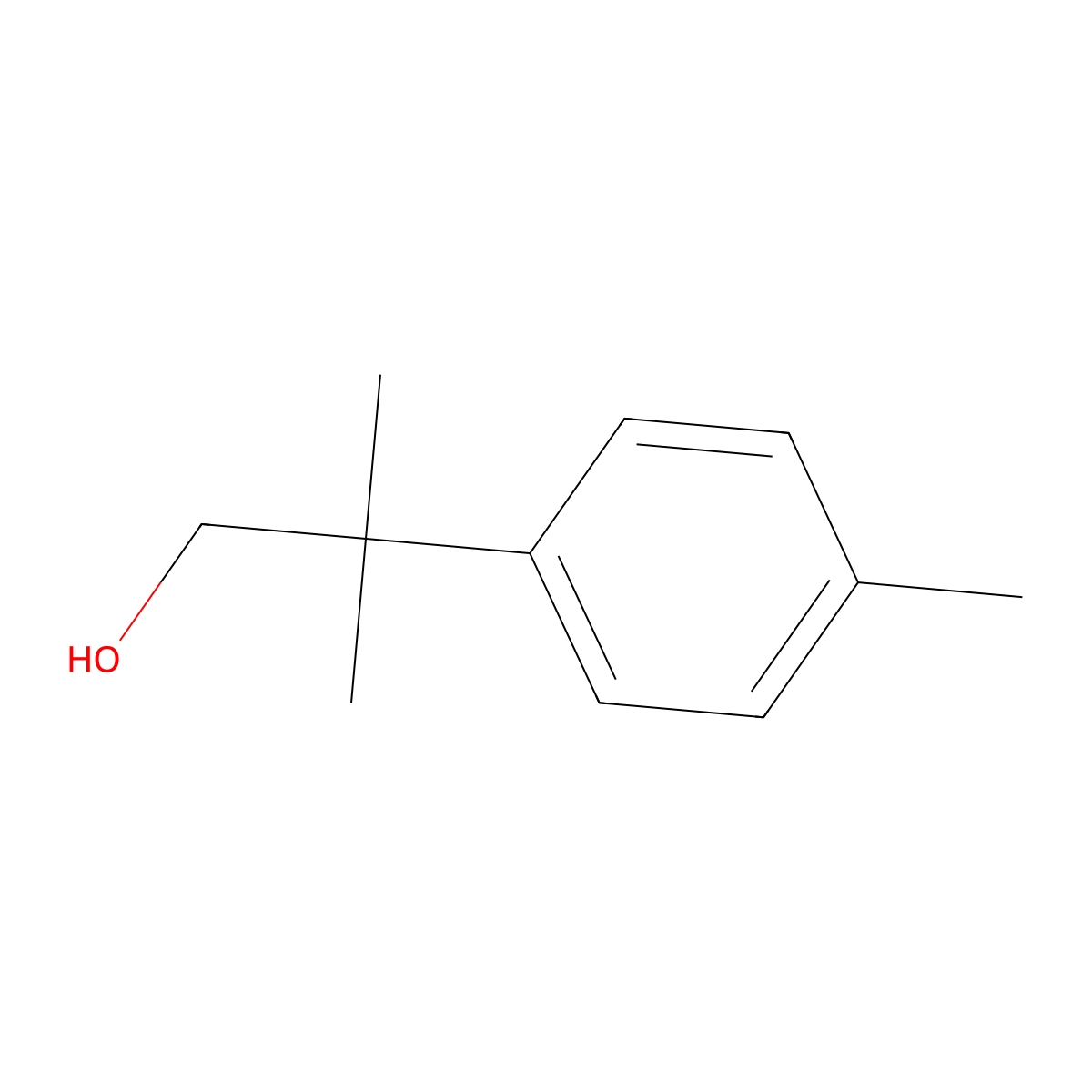 2,2-Dimethyl-2-(4-methylphenyl)ethanol molecular structure, CAS 32454-25-4