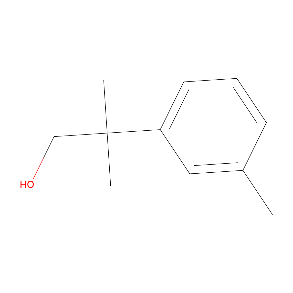 2-Methyl-2-(3-methylphenyl)propan-1-ol molecular structure, CAS 32454-27-6