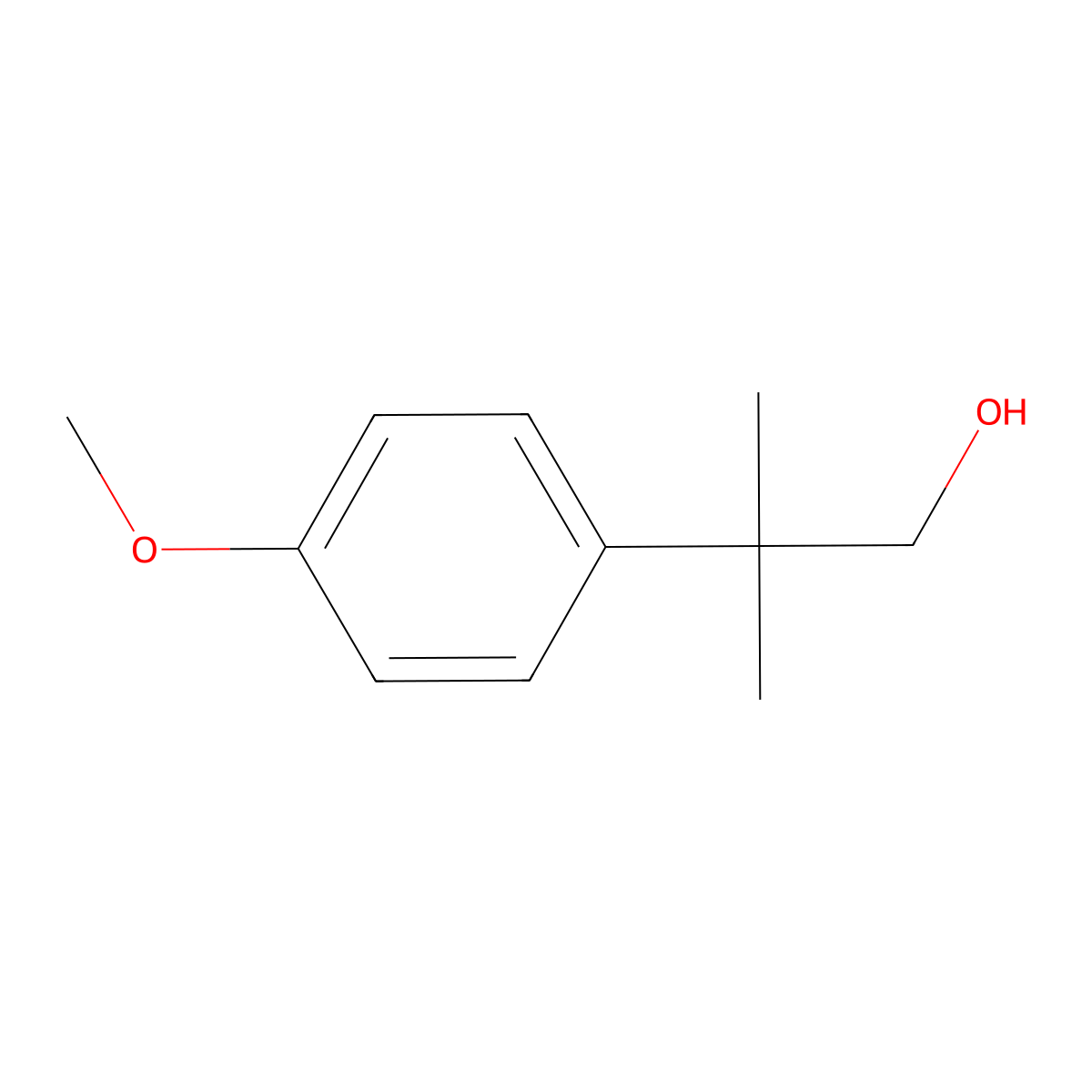 2-(4-Methoxyphenyl)-2-methylpropan-1-ol molecular structure, CAS 32454-29-8