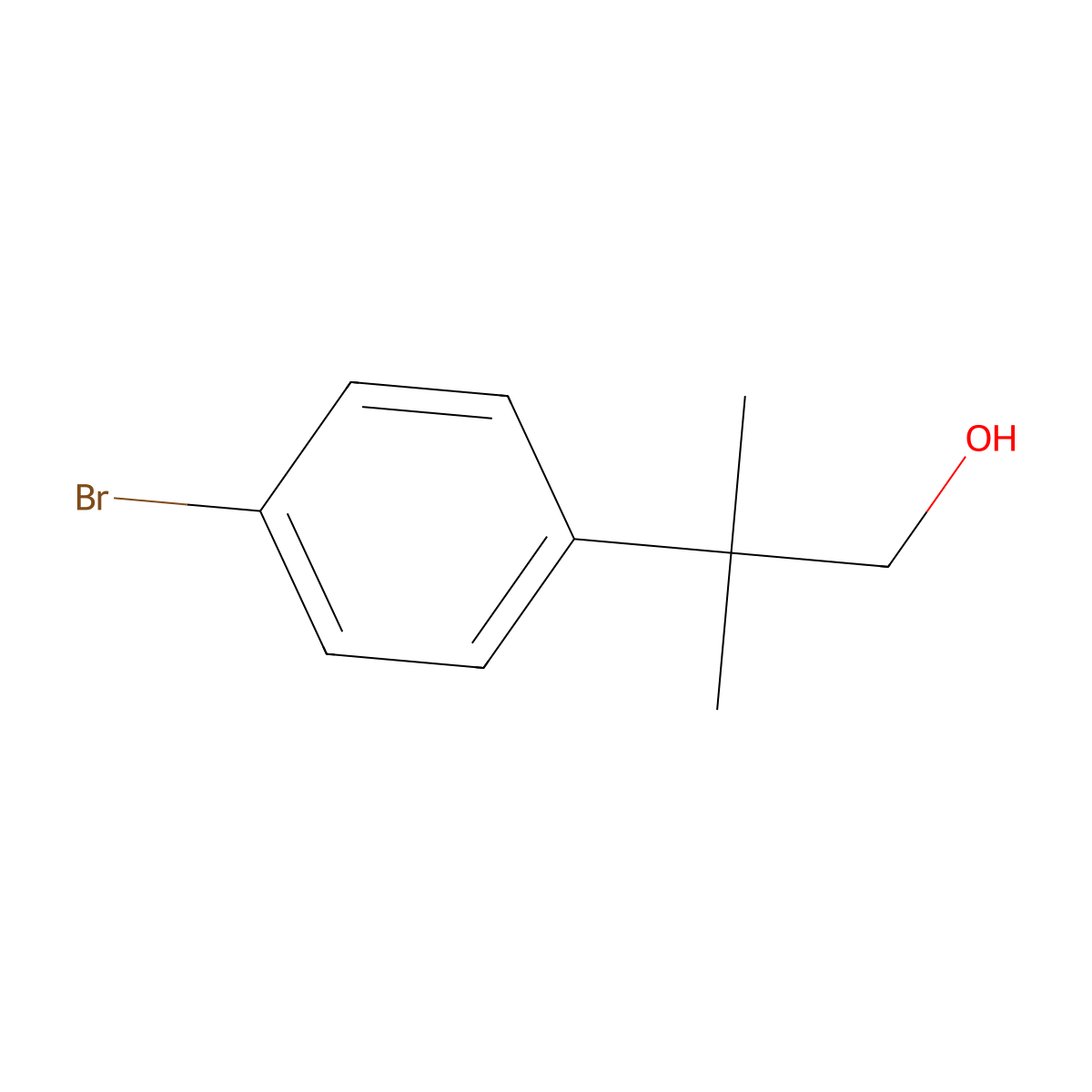 4-Bromo-beta,beta-dimethylbenzeneethanol molecular structure, CAS 32454-37-8