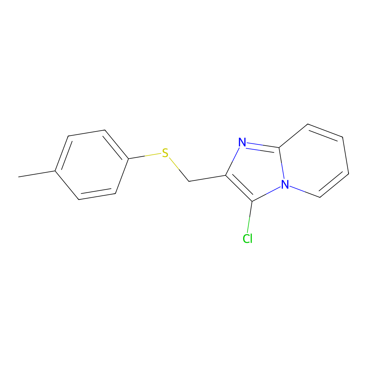 3-Chloro-2-((p-tolylthio)methyl)imidazo[1,2-a]pyridine molecular structure, CAS 324540-78-5