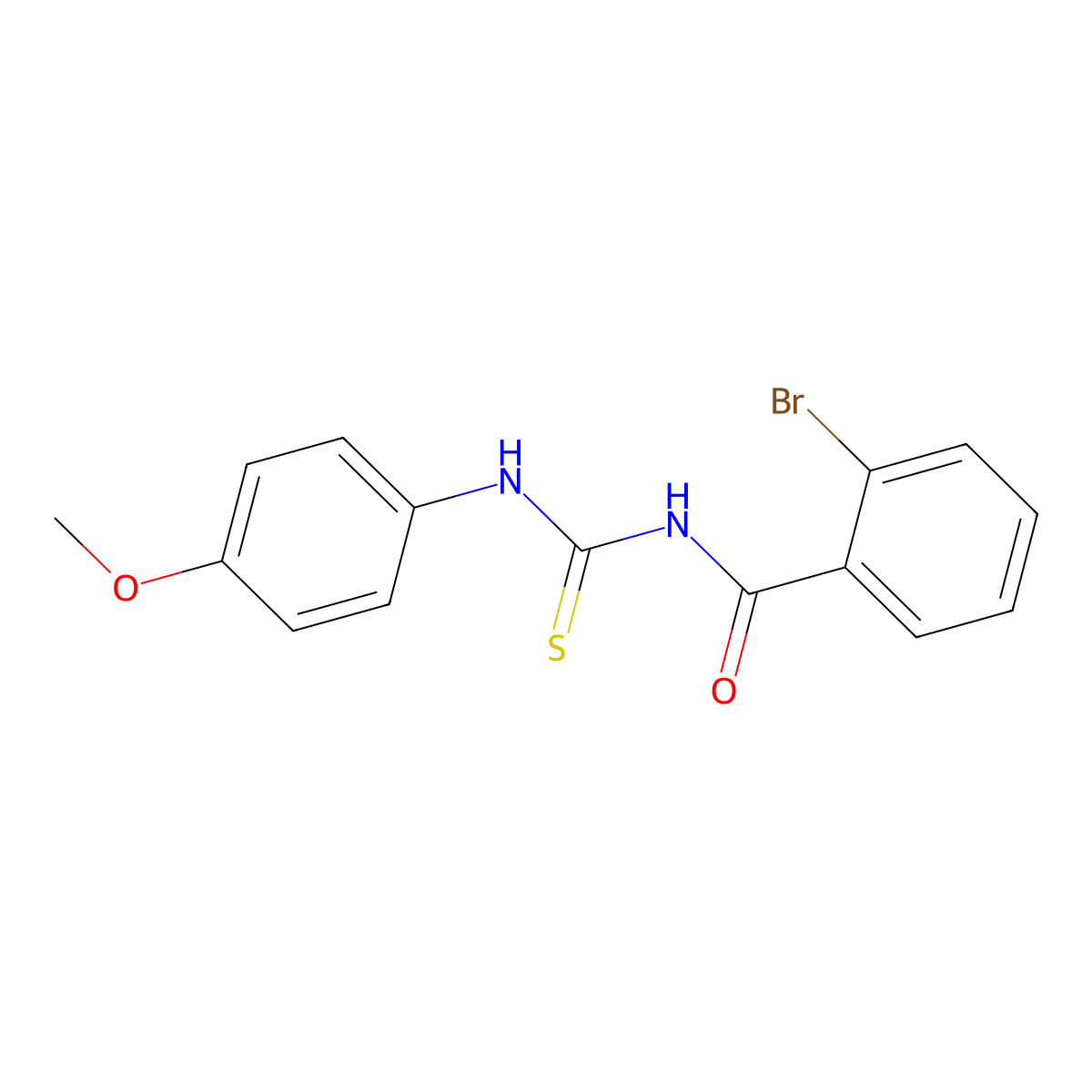 2-bromo-N-[(4-methoxyphenyl)carbamothioyl]benzamide molecular structure, CAS 324545-44-0