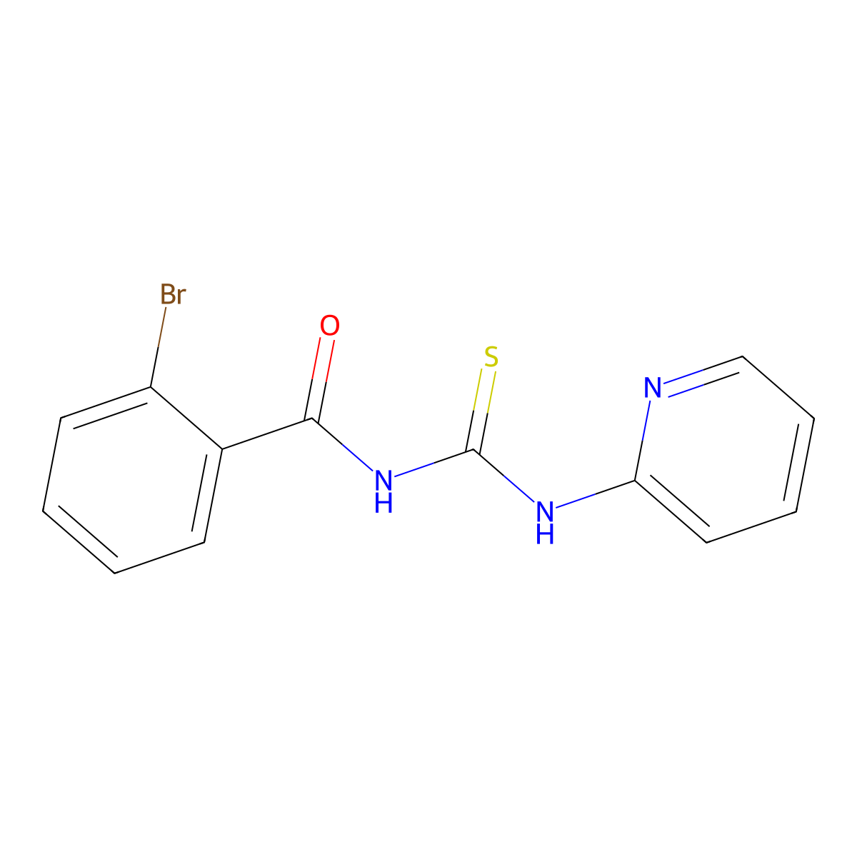 2-bromo-N-(pyridin-2-ylcarbamothioyl)benzamide molecular structure, CAS 324545-55-3