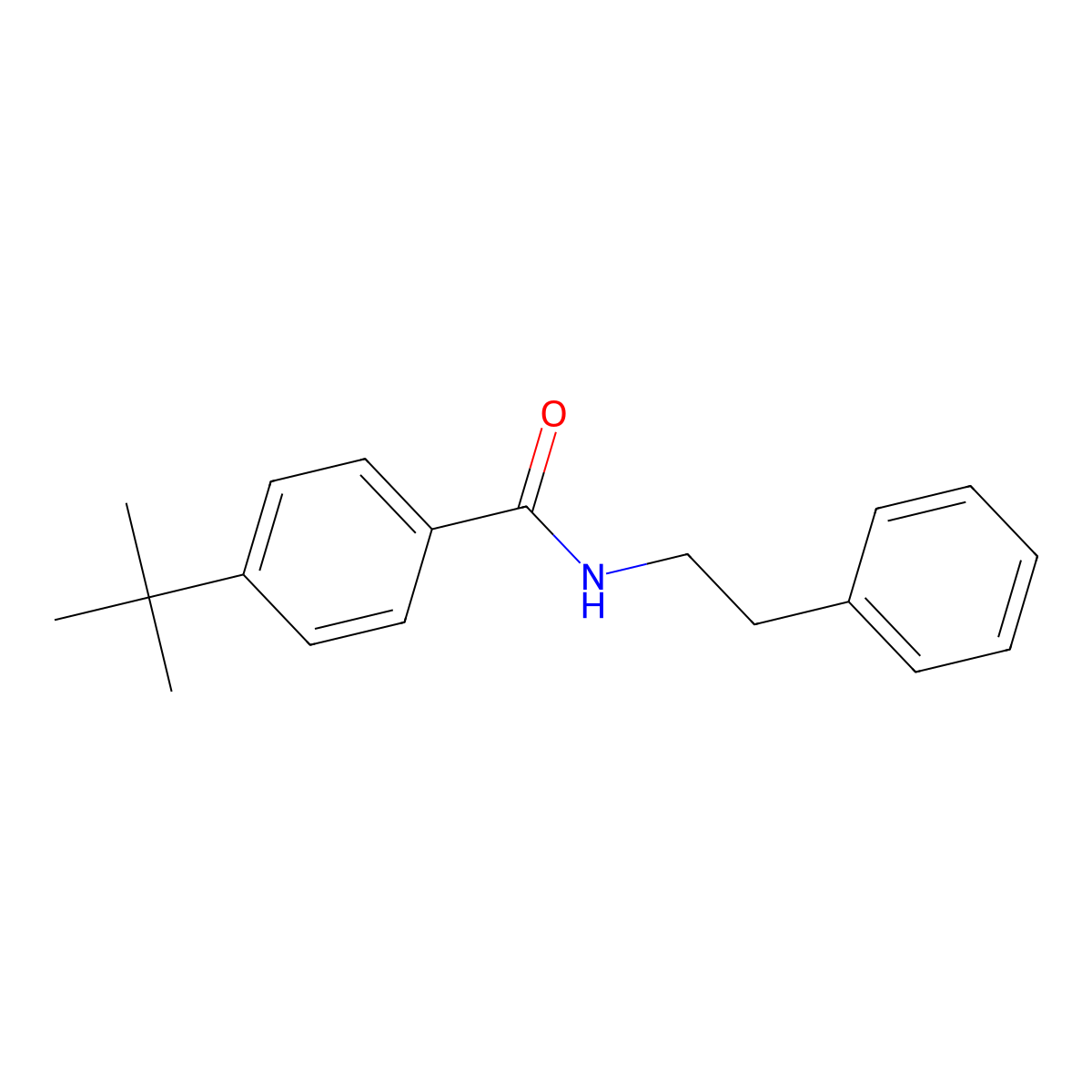4-Tert-butyl-N-(2-phenylethyl)benzamide molecular structure, CAS 324546-94-3