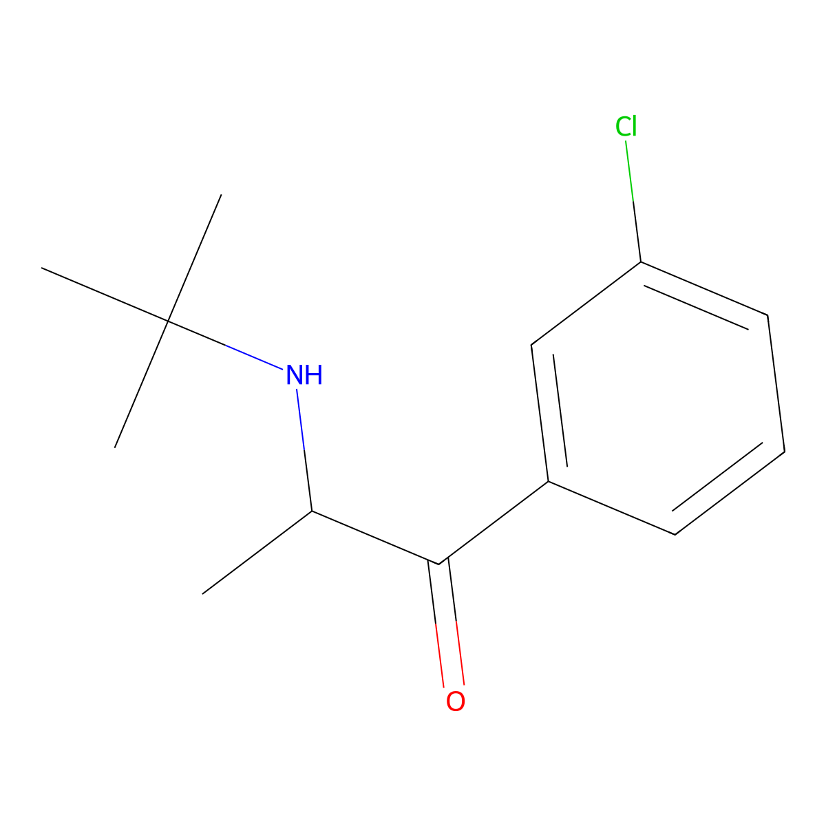 (S)-Bupropion molecular structure, CAS 324548-43-8
