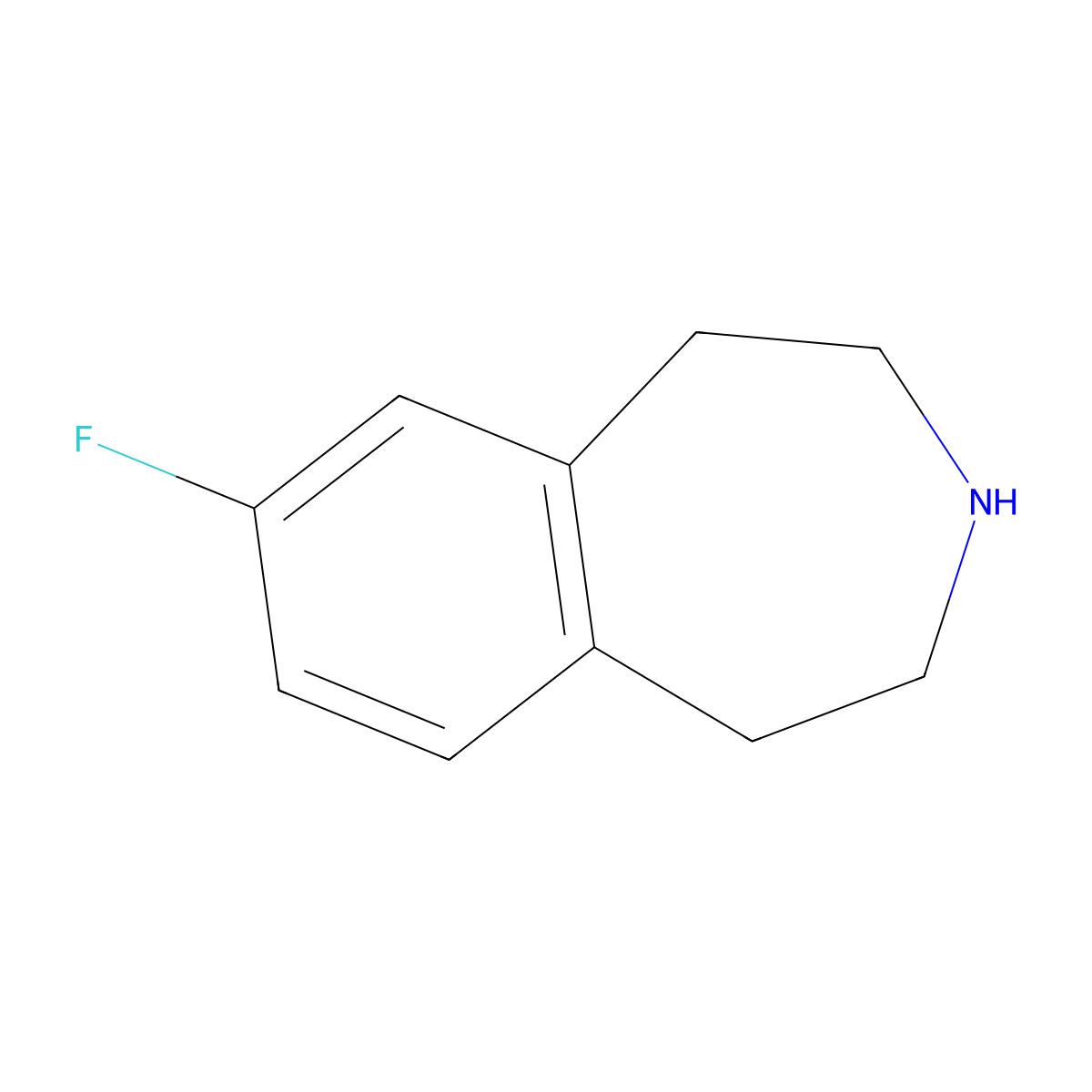 7-fluoro-2,3,4,5-tetrahydro-1H-3-benzazepine molecular structure, CAS 324558-64-7