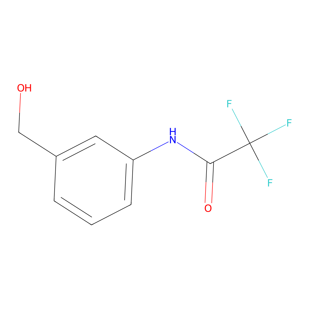 2,2,2-trifluoro-N-[3-(hydroxymethyl)phenyl]acetamide molecular structure, CAS 324560-66-9