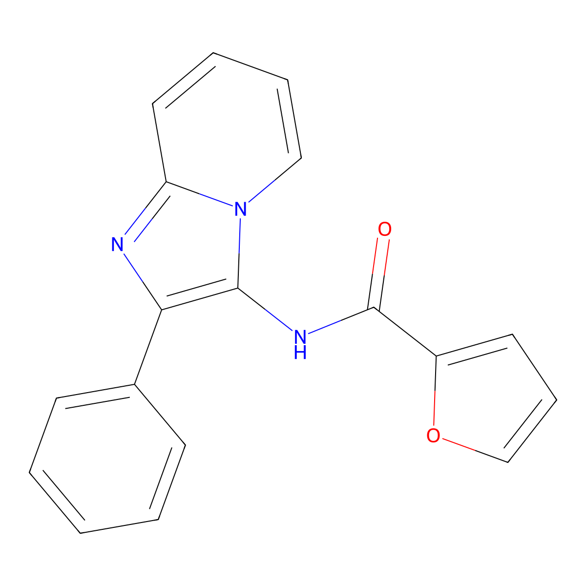 N-(2-phenylimidazo[1,2-a]pyridin-3-yl)furan-2-carboxamide molecular structure, CAS 324561-41-3