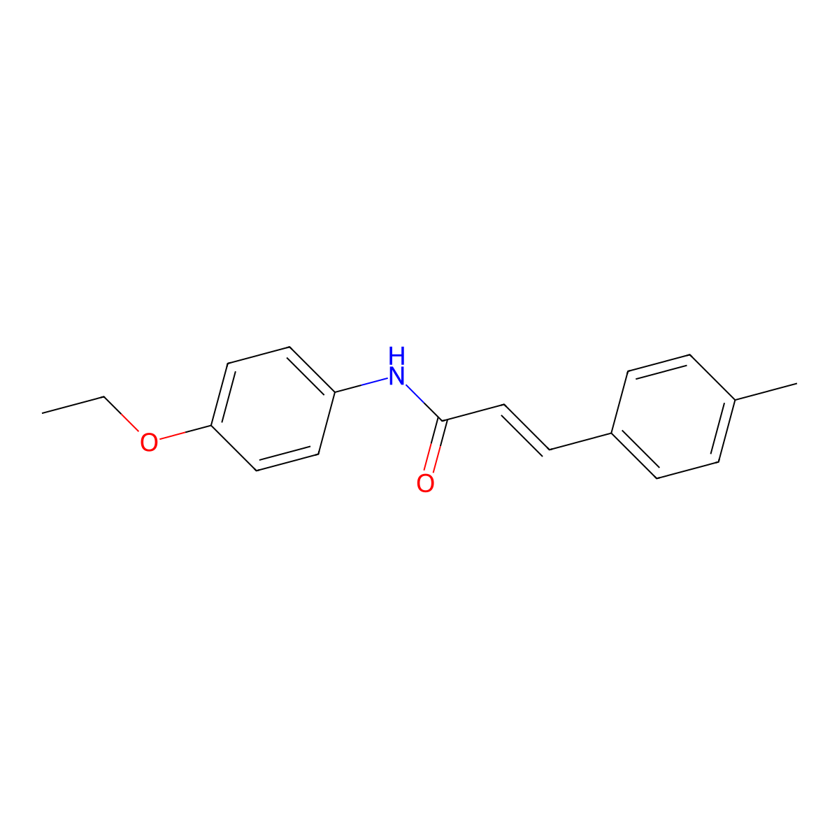 N-(4-ethoxyphenyl)-3-(4-methylphenyl)prop-2-enamide molecular structure, CAS 324562-24-5