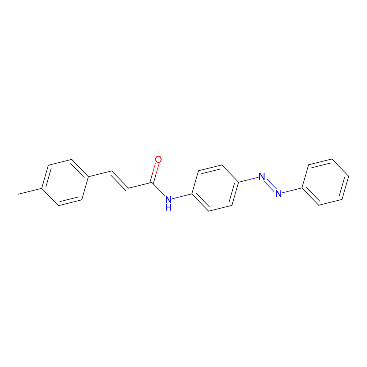 2-Propenamide, 3-(4-methylphenyl)-N-[4-(2-phenyldiazenyl)phenyl]- molecular structure, CAS 324562-40-5
