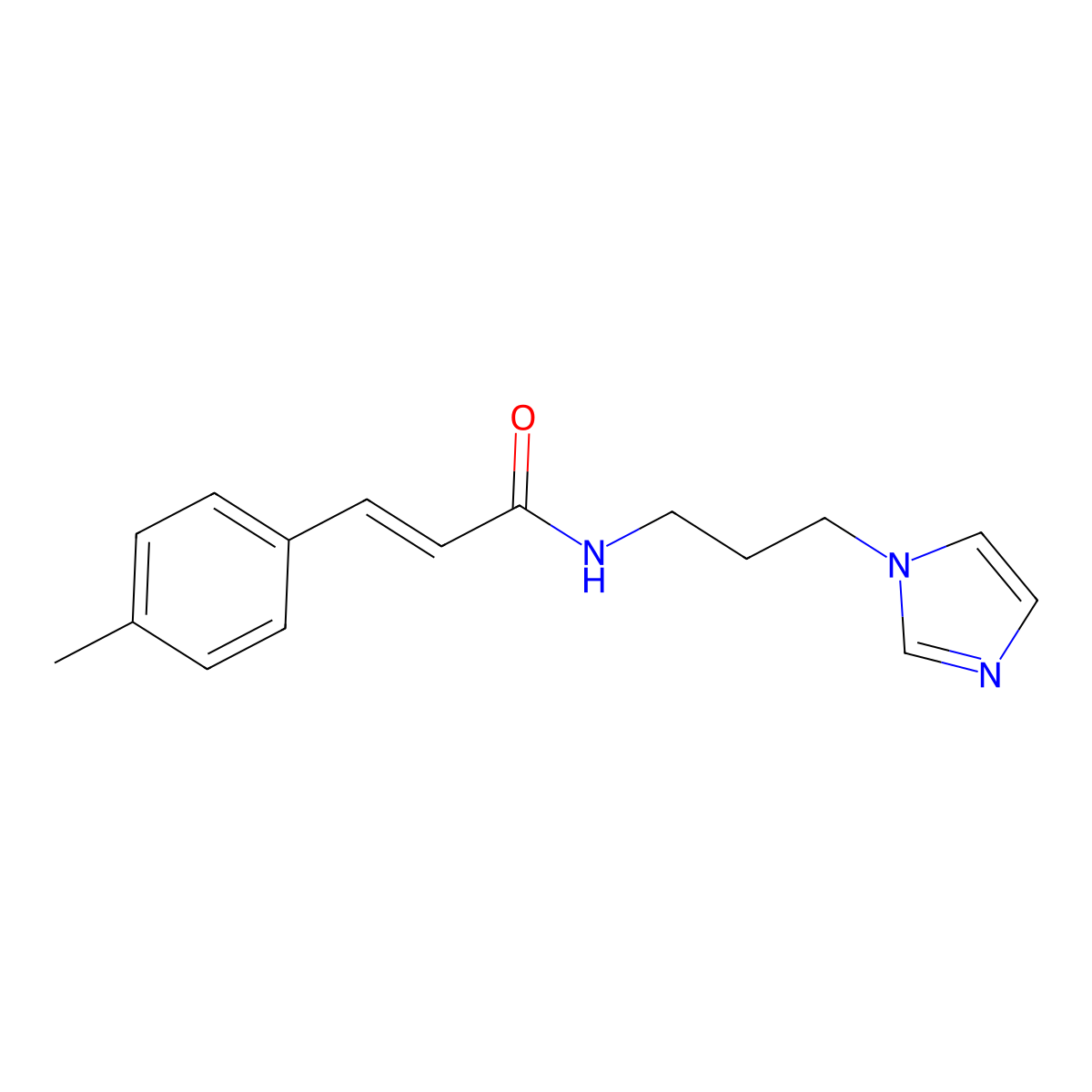 N-[3-(1H-Imidazol-1-yl)propyl]-3-(4-methylphenyl)-2-propenamide molecular structure, CAS 324562-70-1