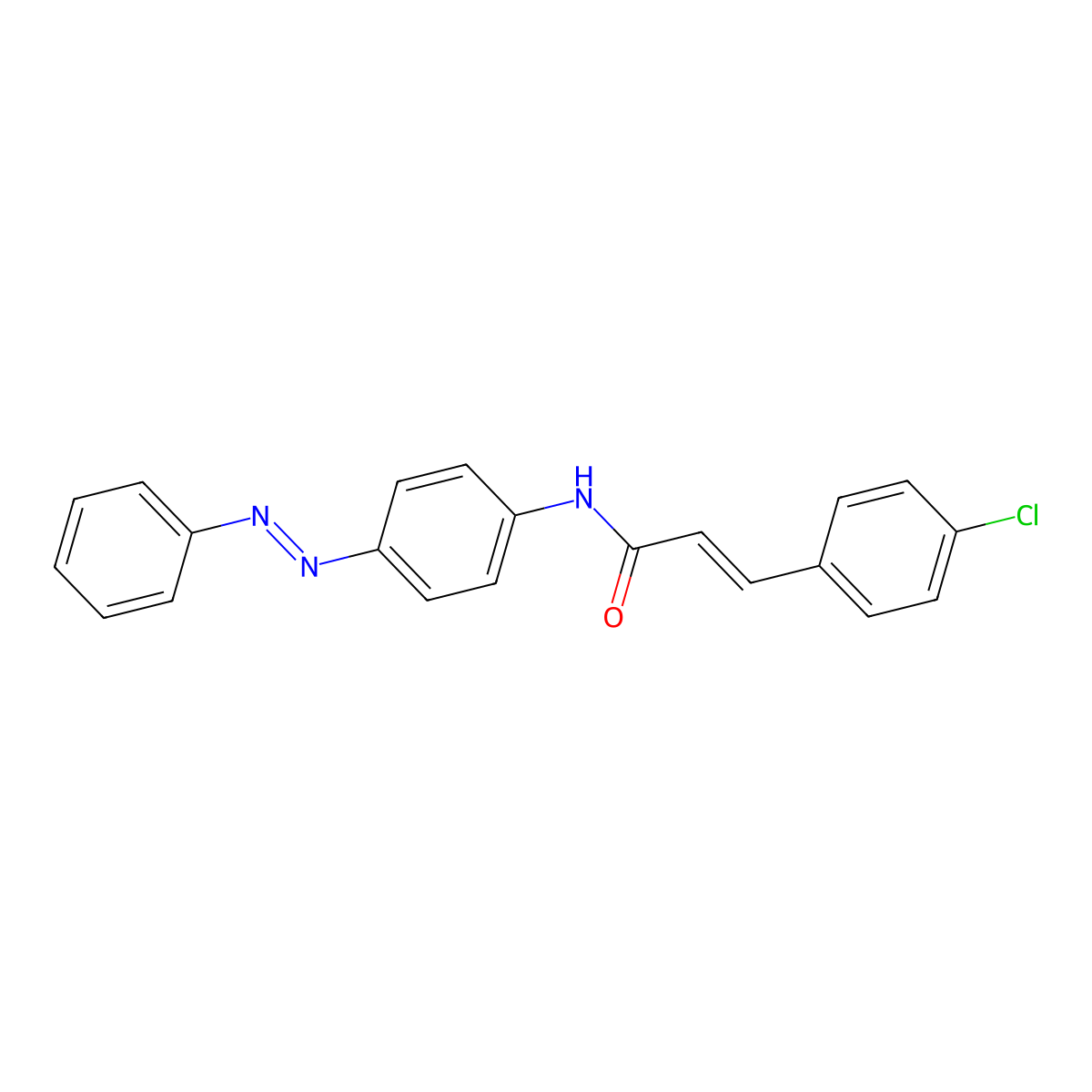 2-Propenamide, 3-(4-chlorophenyl)-N-[4-(2-phenyldiazenyl)phenyl]- molecular structure, CAS 324567-04-6