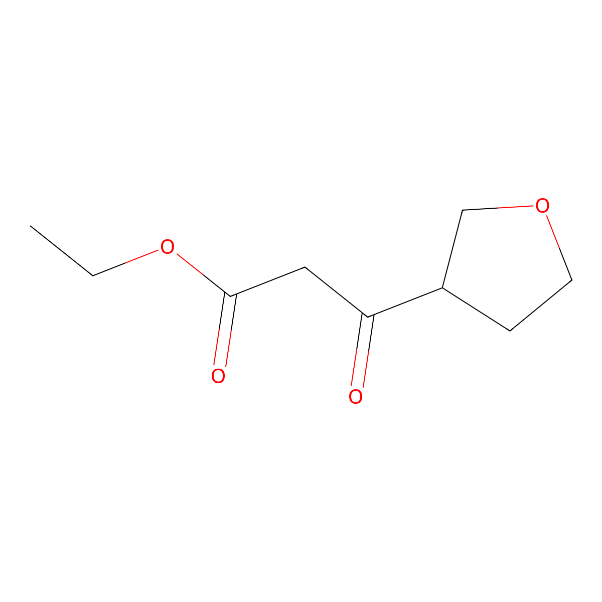 Ethyl 3-oxo-3-(oxolan-3-yl)propanoate molecular structure, CAS 324570-25-4
