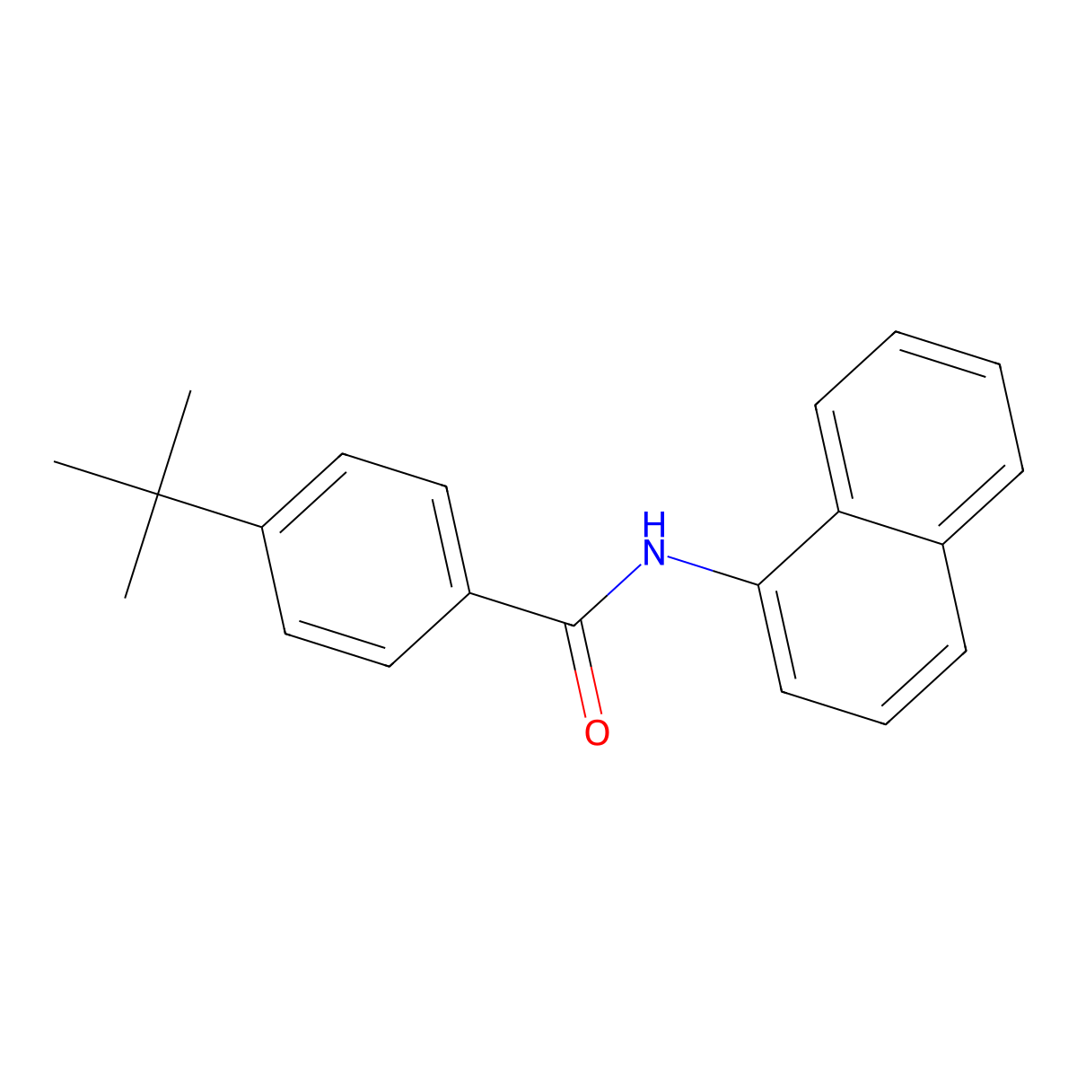 4-Tert-butyl-N-(1-naphthyl)benzamide molecular structure, CAS 324577-46-0