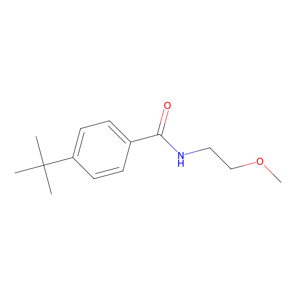 4-tert-butyl-N-(2-methoxyethyl)benzamide molecular structure, CAS 324577-49-3