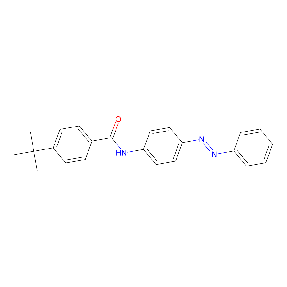 4-Tert-butyl-N-(4-(phenyldiazenyl)phenyl)benzamide molecular structure, CAS 324577-51-7