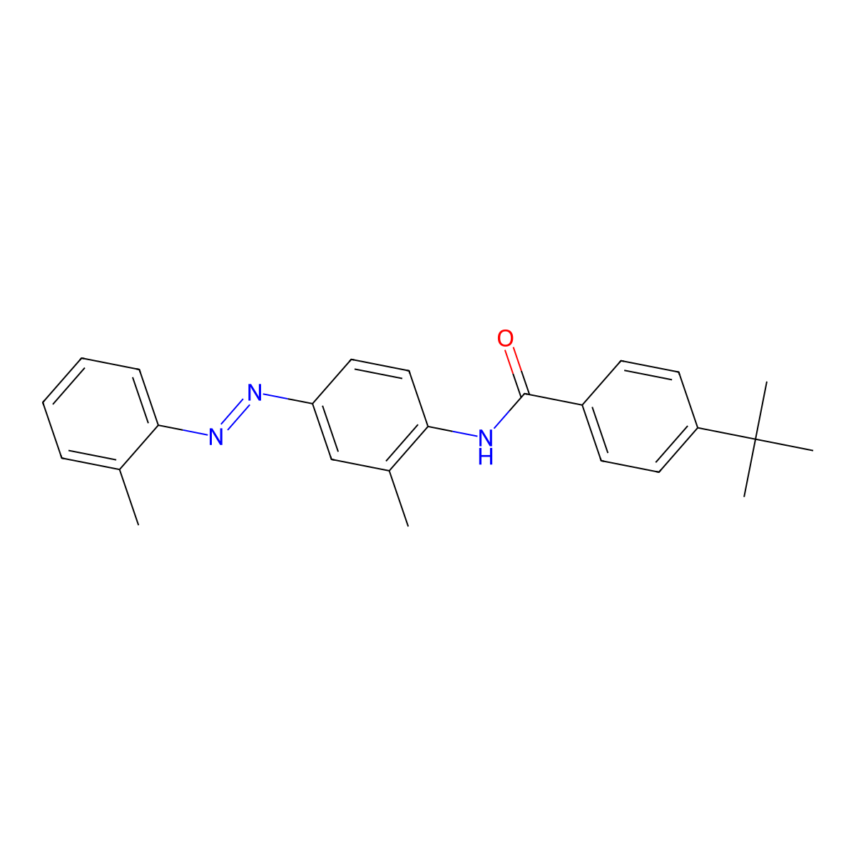 4-tert-butyl-N-{2-methyl-4-[(E)-(2-methylphenyl)diazenyl]phenyl}benzamide molecular structure, CAS 324577-52-8