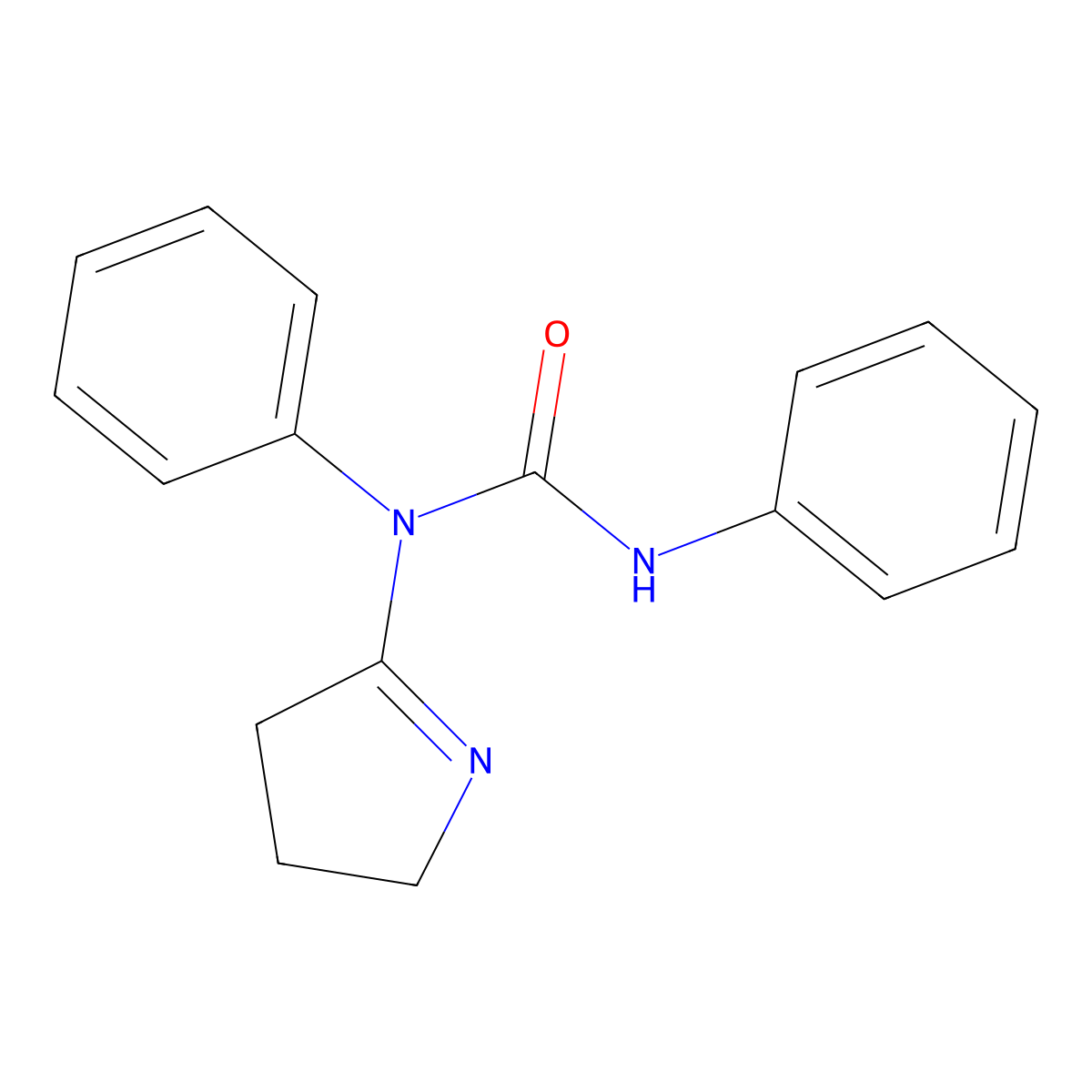 1-(3,4-dihydro-2H-pyrrol-5-yl)-1,3-diphenylurea molecular structure, CAS 324578-23-6