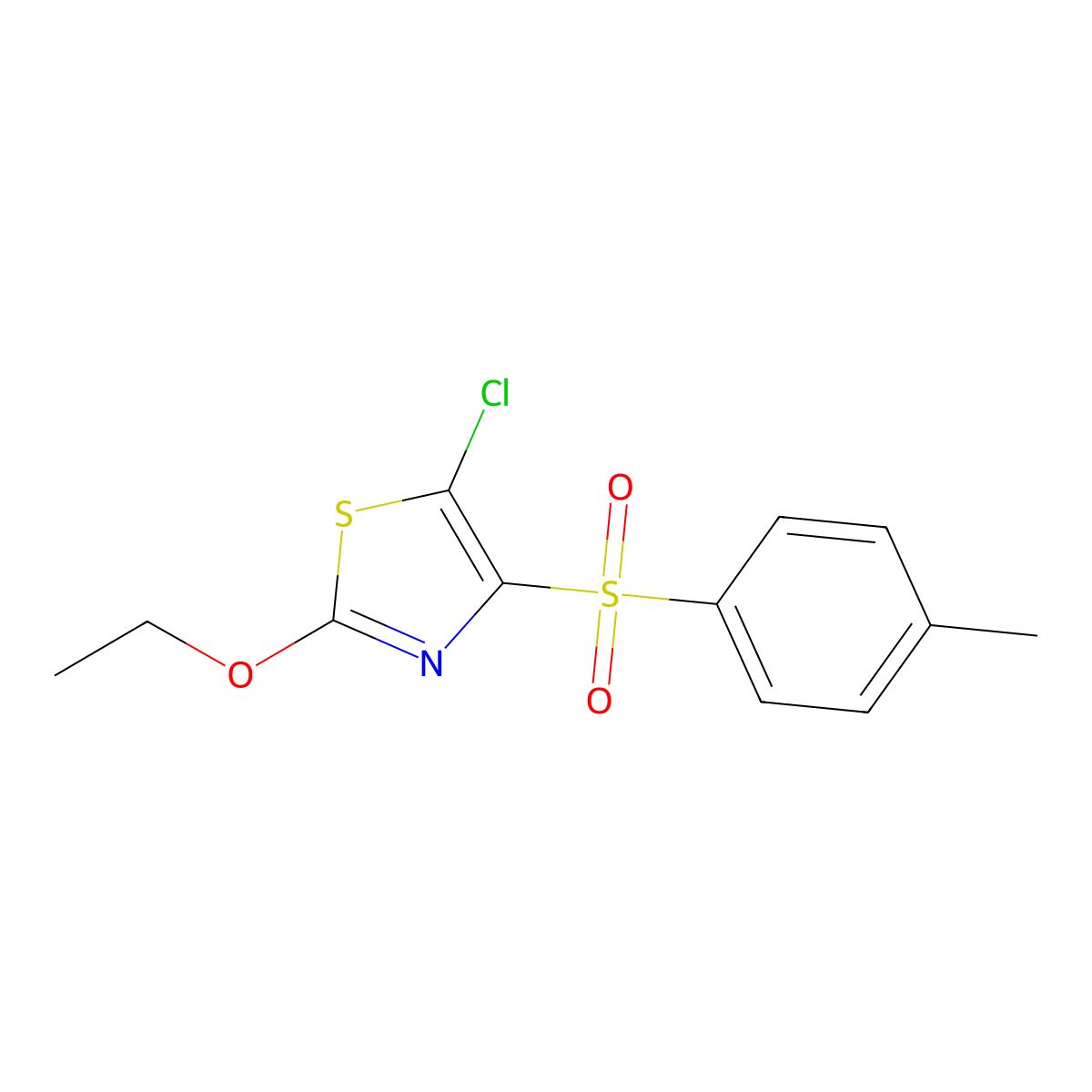 5-Chloro-2-ethoxy-4-tosylthiazole molecular structure, CAS 324579-75-1